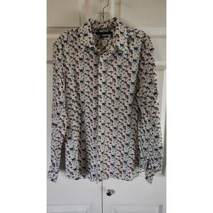 Perry Ellis Men's Total Stretch Floral Print Shirt Large